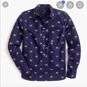 J Crew Dalmatian Popover sz 4